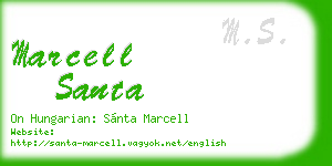 marcell santa business card